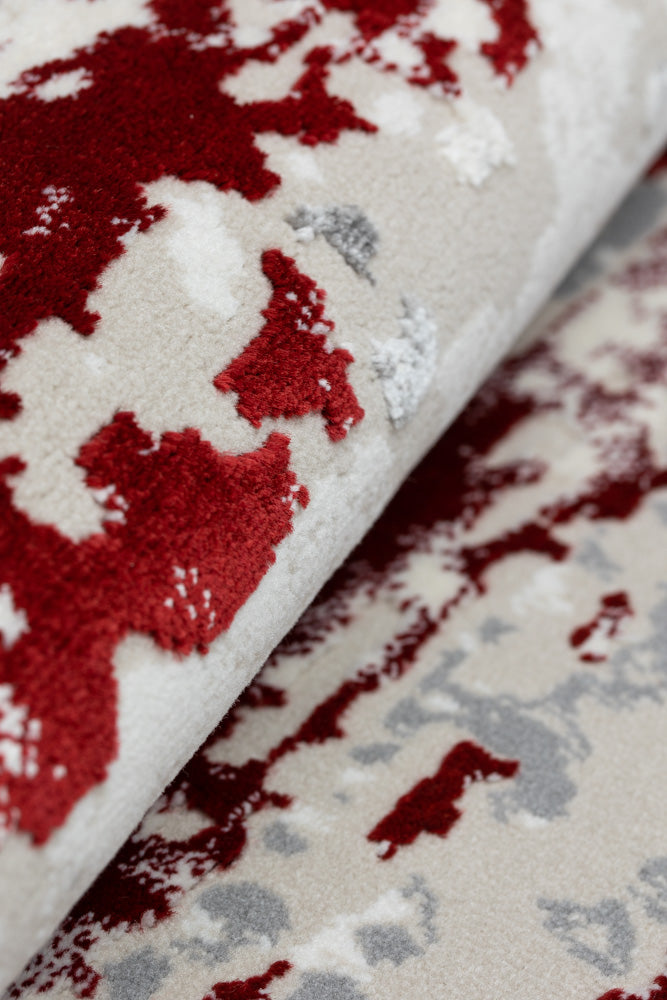 Covor Armeda Rose Red Grey 1