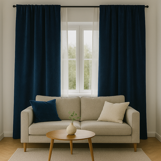 Draperie perdeleria Albastru C131 (90% opacitate)