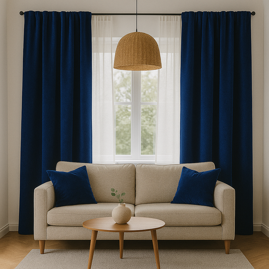 Draperie perdeleria Albastru C132 (90% opacitate)