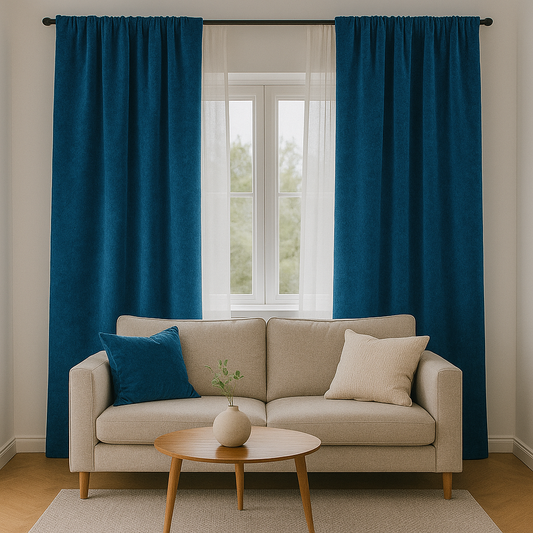Draperie perdeleria Albastru C140 (90% opacitate)