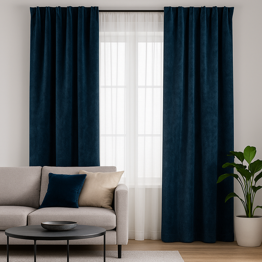 Draperie perdeleria Albastru C144 (90% opacitate)