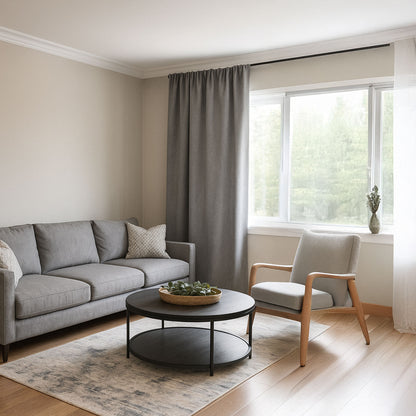 Draperie perdeleria Gri C117 (90% opacitate)