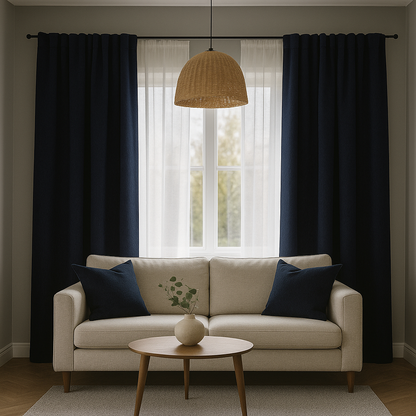 Draperie perdeleria Albastru C133 (90% opacitate)